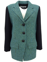 Design Pattern Jacket Black/Green