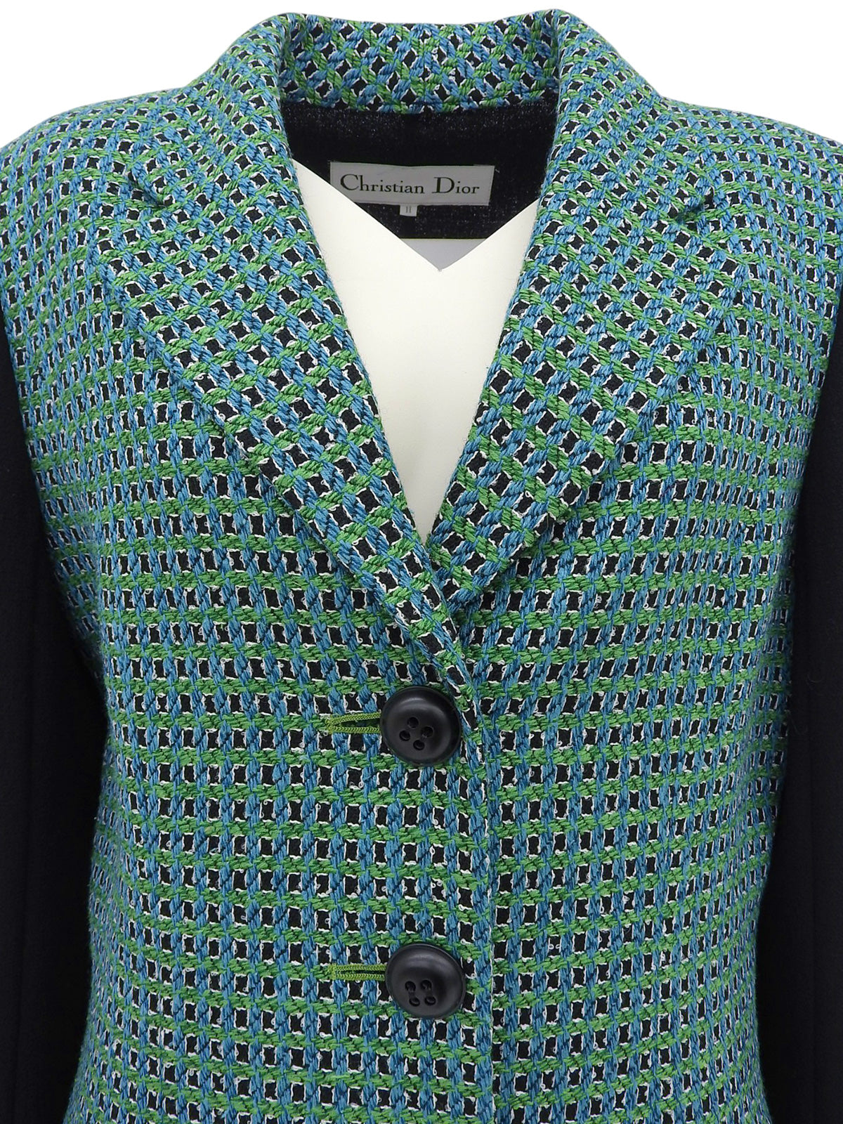 Design Pattern Jacket Black/Green