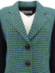 Design Pattern Jacket Black/Green
