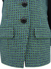 Design Pattern Jacket Black/Green