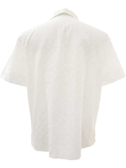 モノグラムパターンハーフスリーブシャツ　ホワイト