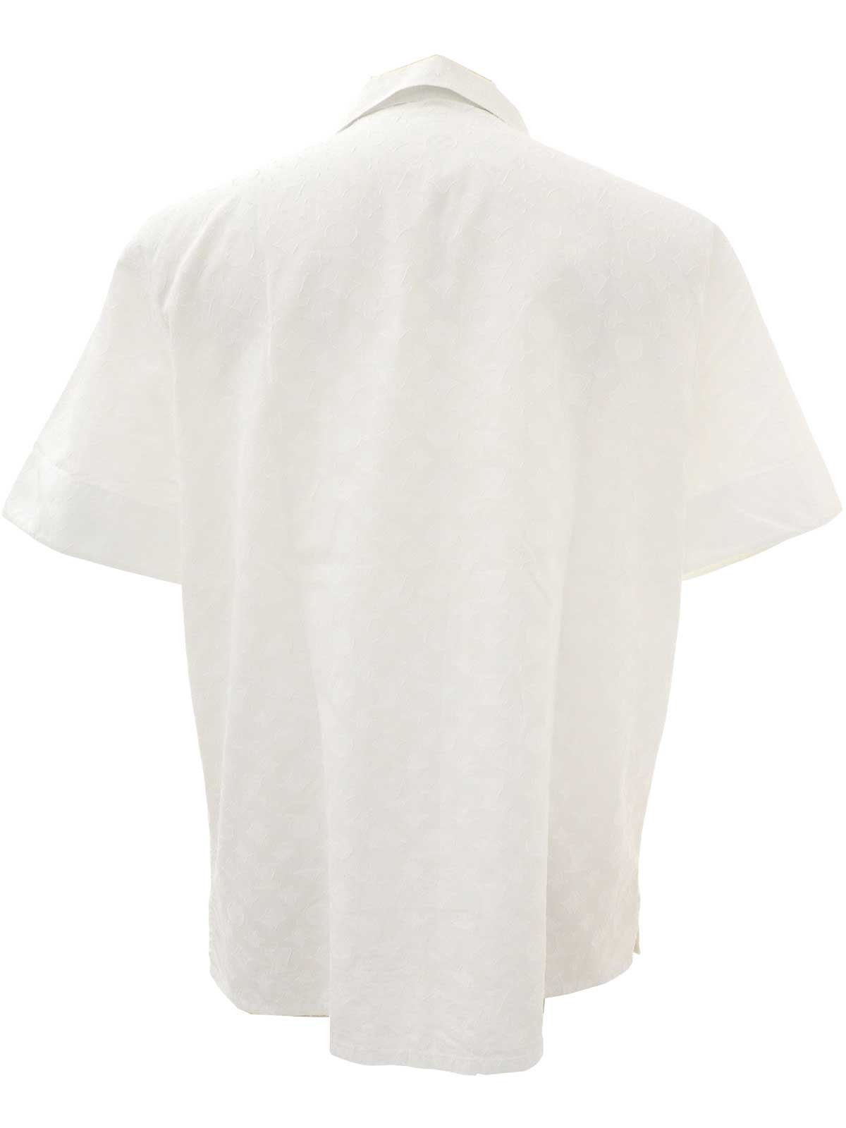 モノグラムパターン半袖シャツ ホワイト