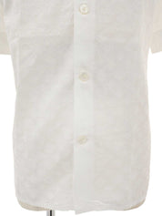 モノグラムパターンハーフスリーブシャツ　ホワイト