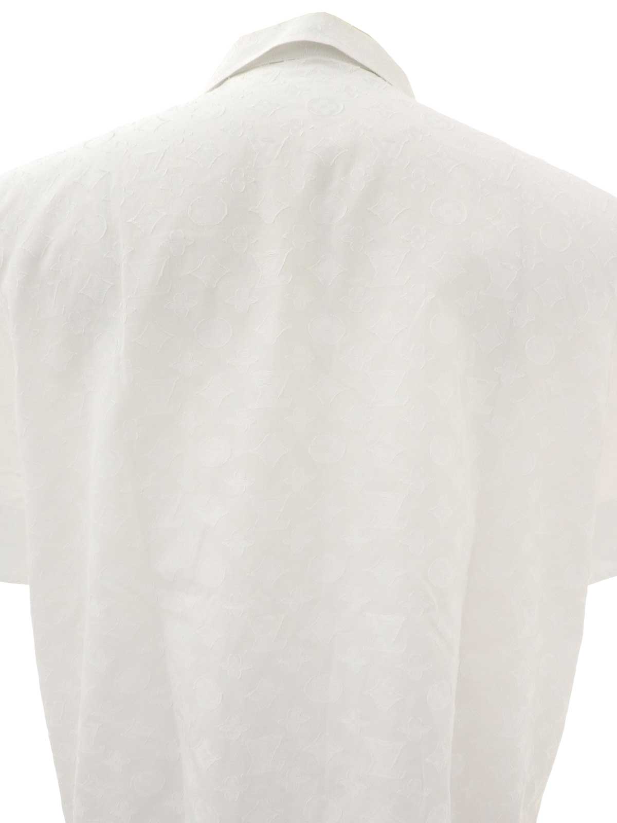 モノグラムパターン半袖シャツ ホワイト