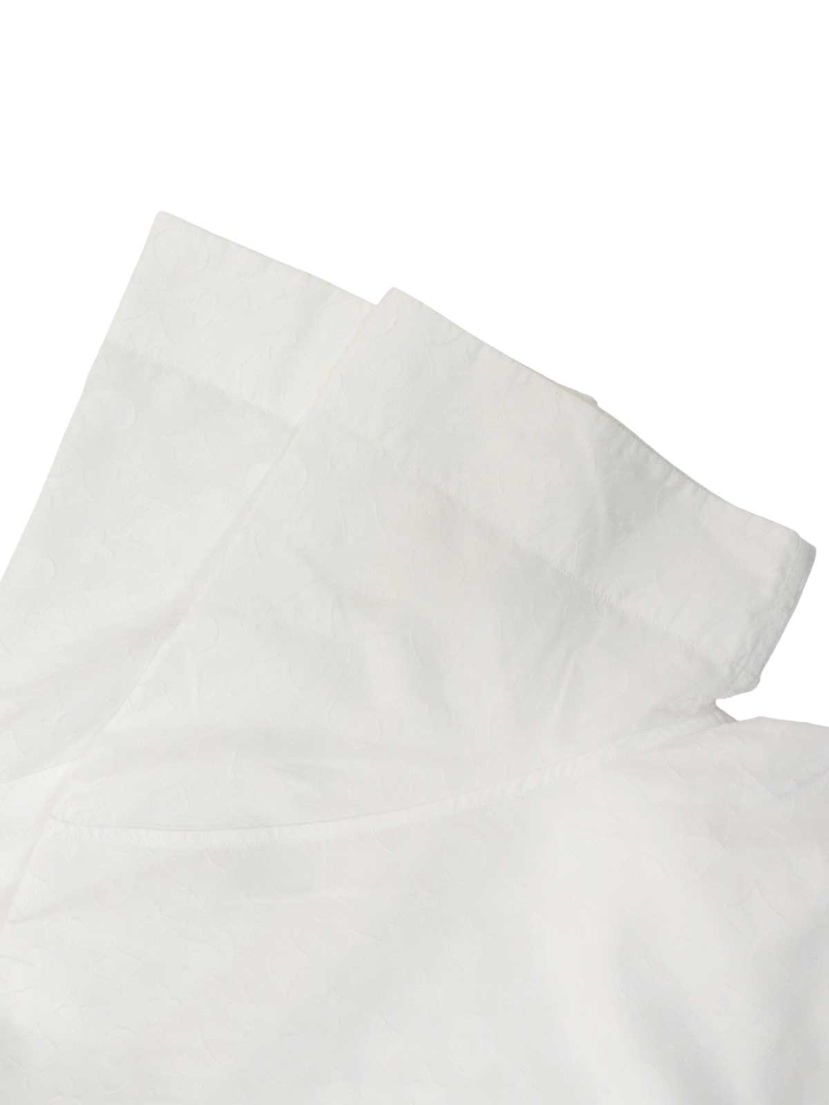 モノグラムパターンハーフスリーブシャツ　ホワイト