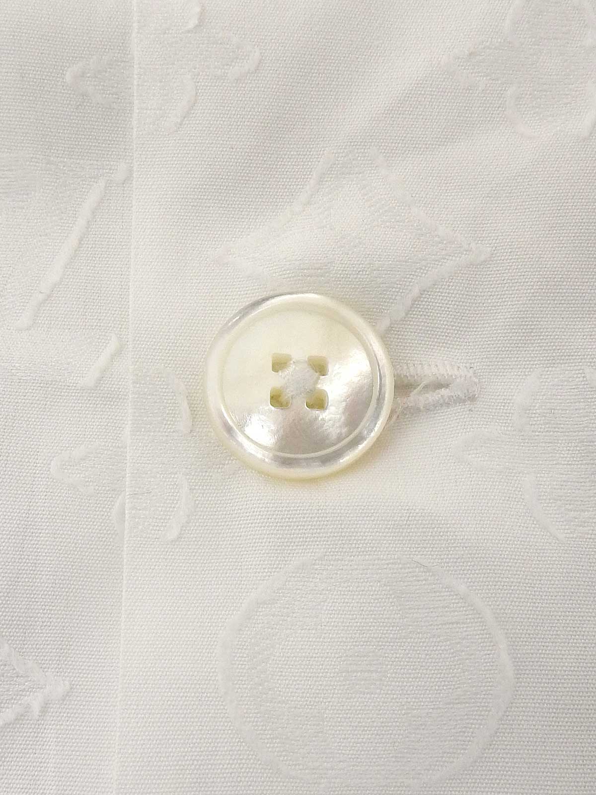 モノグラムパターンハーフスリーブシャツ　ホワイト