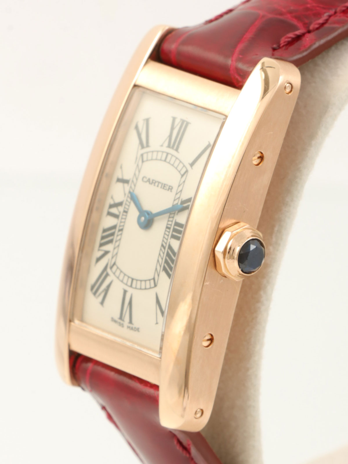 18KタンクアメリカンSM ピンクゴールド/ボルドー