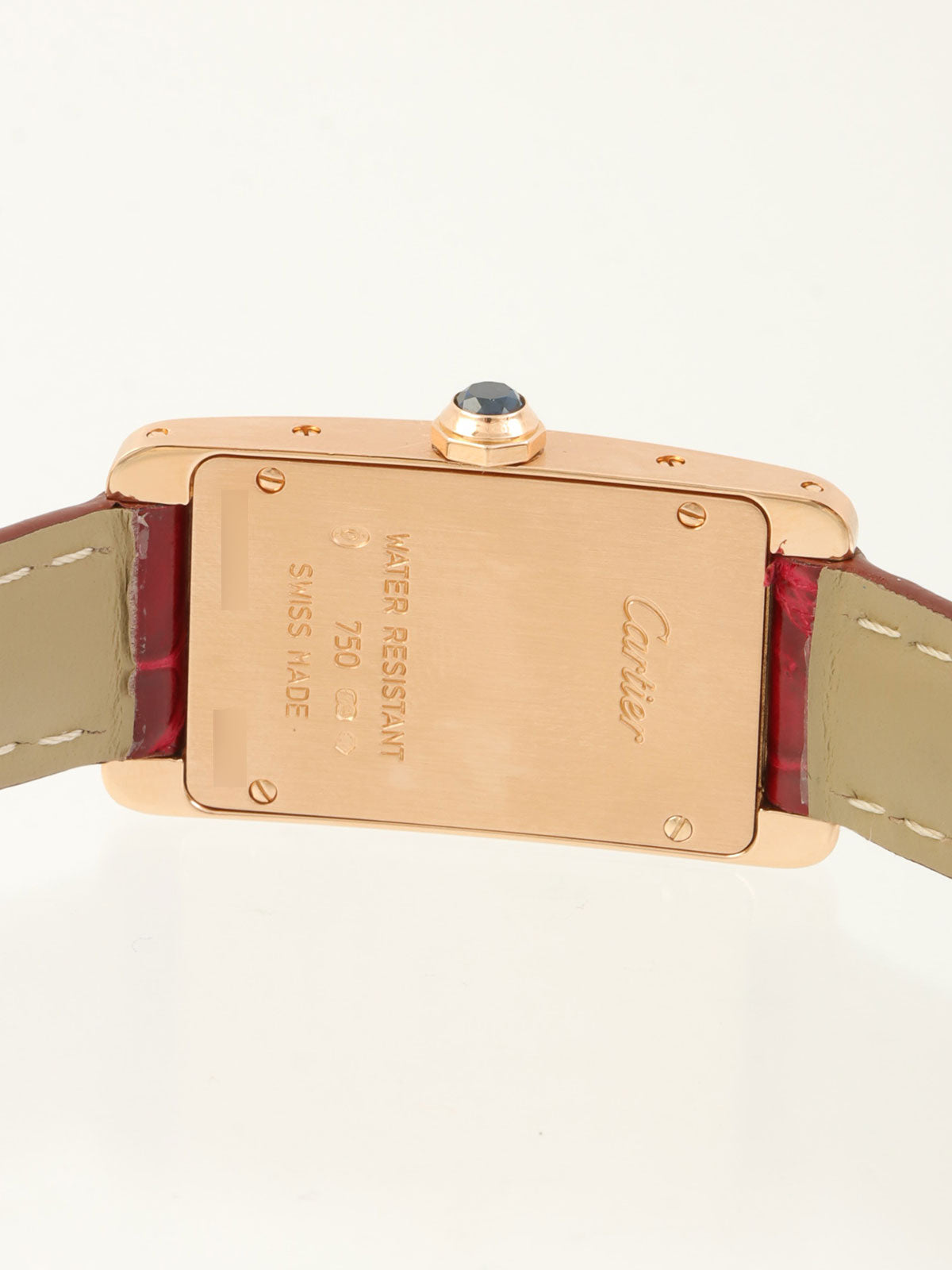 18KタンクアメリカンSM ピンクゴールド/ボルドー