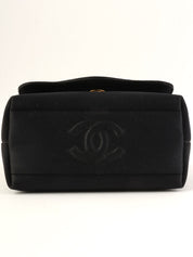 1997年頃製 シルクサテンカメリアステッチチェーンショルダーバッグ ブラック