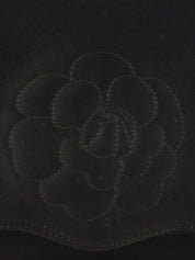 1997年頃製 シルクサテンカメリアステッチチェーンショルダーバッグ ブラック