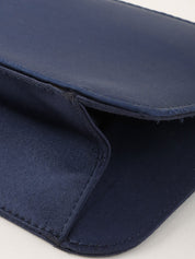 2013年頃 シルクサテンCCマークプレートチェーンショルダーバッグ ネイビー