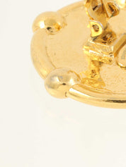 1991年圆形点状CC标志金耳环