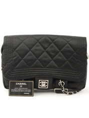 2005 Nylon Sport Line CC Turn Lock Chain Backpack in Black