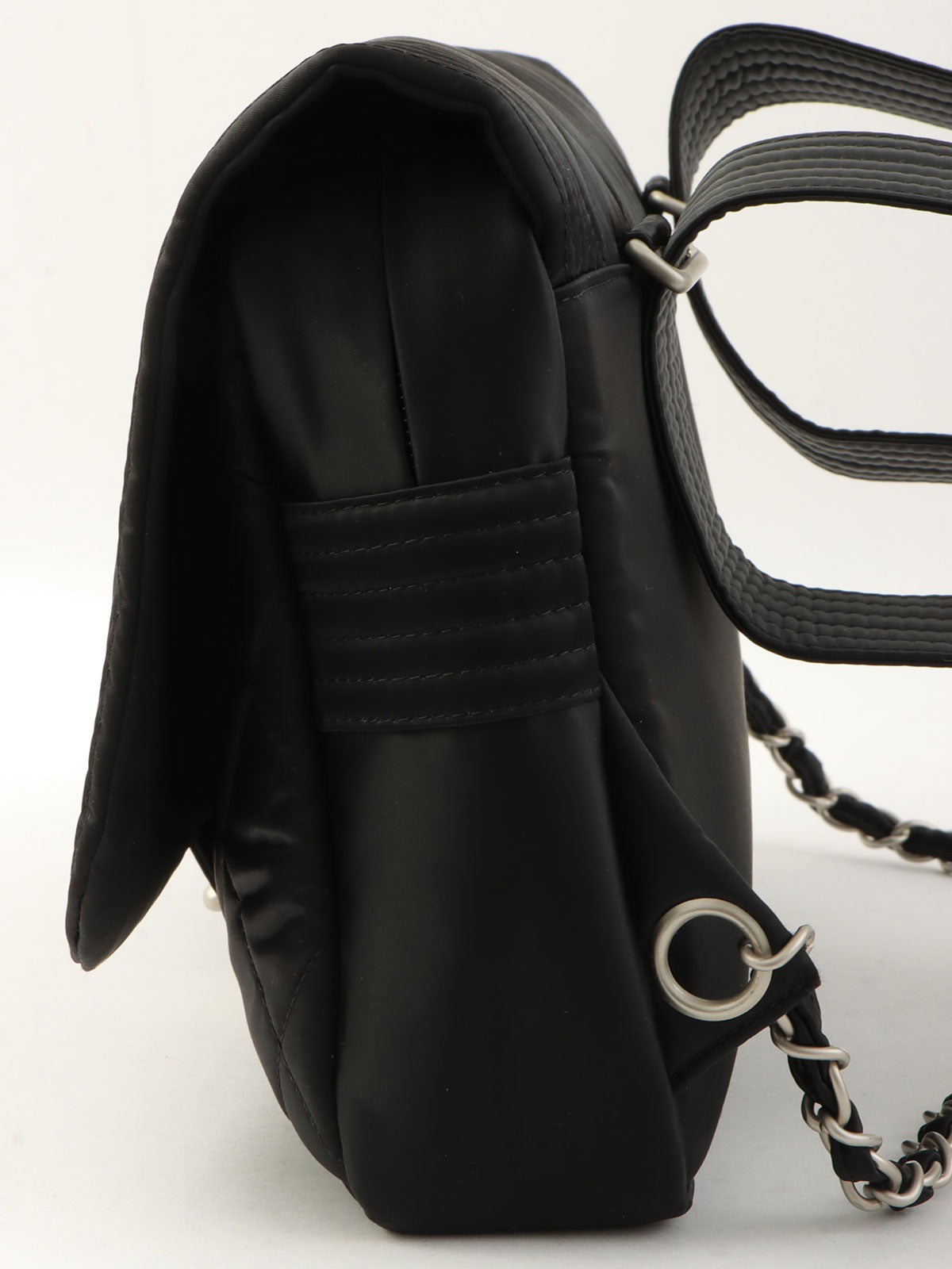 2005 Nylon Sport Line CC Turn Lock Chain Backpack in Black