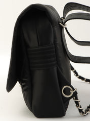 2005 Nylon Sport Line CC Turn Lock Chain Backpack in Black