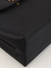 1998 Silk Satin CC Turnlock Handbag in Black