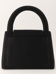 1998 Silk Satin CC Turnlock Handbag in Black