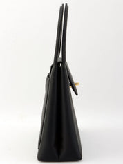 1998 Silk Satin CC Turnlock Handbag in Black