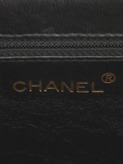 1998 Silk Satin CC Turnlock Handbag in Black