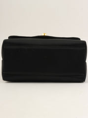 1995年頃製 シルクサテンCCターンロックチェーンショルダーバッグミニ ブラック