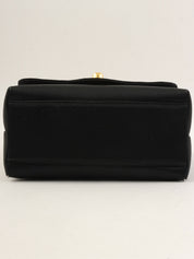 1995 Silk Satin CC Turn Lock Chain Shoulder Bag Mini Black