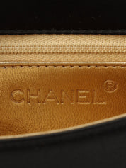 1995年款丝绸缎面CC旋扣链条肩背包迷你黑色