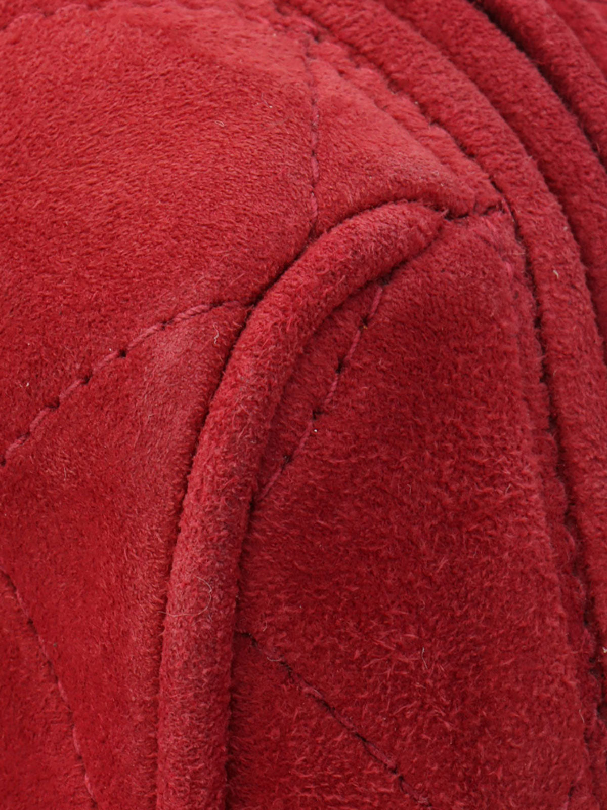 1992年頃製 CCマークステッチフリンジビジューチェーンショルダーバッグ レッド