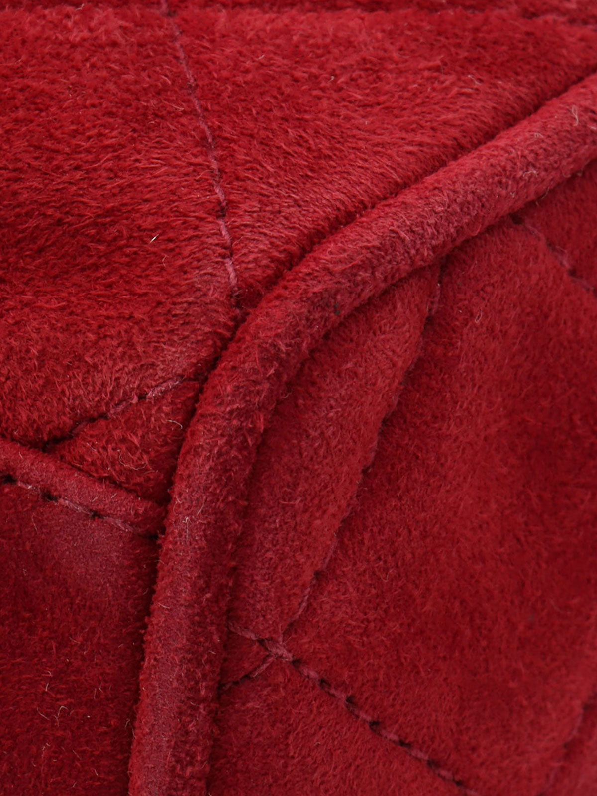 1992年頃製 CCマークステッチフリンジビジューチェーンショルダーバッグ レッド