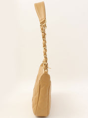 2003年頃製 キャビアスキンCCマークステッチショルダーバッグ ベージュ