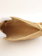 2003年頃製 キャビアスキンCCマークステッチショルダーバッグ ベージュ