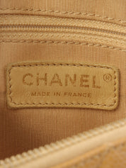 2003年頃製 キャビアスキンCCマークステッチショルダーバッグ ベージュ