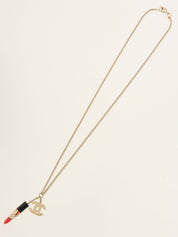 2004年製 CCマークリップモチーフネックレス ゴールド/ブラック