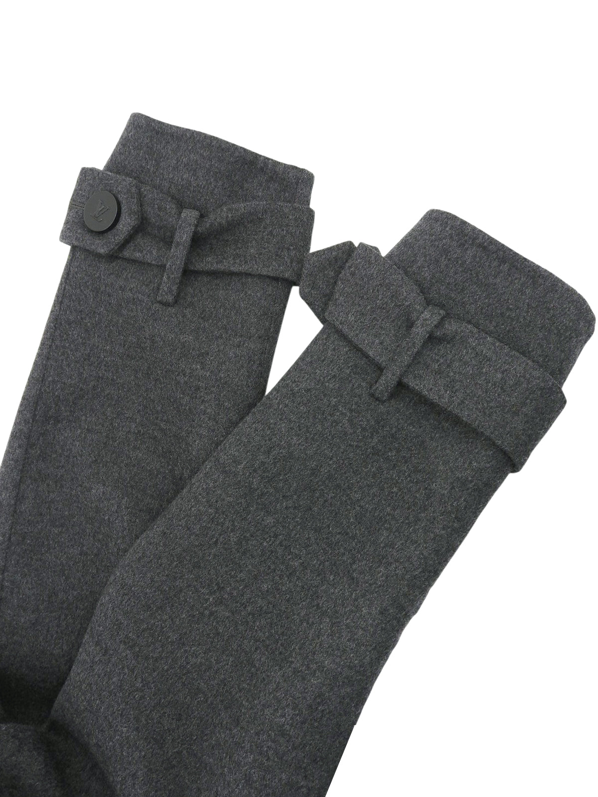 Grey wool logo button trench coat