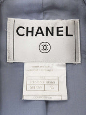 2001年製 カシミアCCマークボタンコート アイスブルー/マルチ