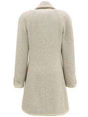 2001年製 カシミアCCマークボタンコート アイスブルー/マルチ