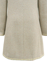 2001年製 カシミアCCマークボタンコート アイスブルー/マルチ