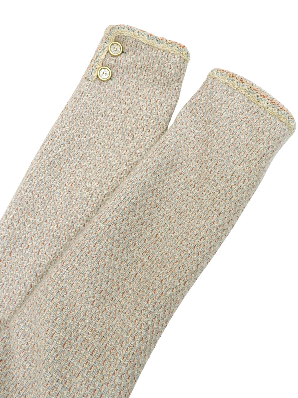 2001年製 カシミアCCマークボタンコート アイスブルー/マルチ