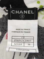 2007年製 アニマルパターンノースリーブトップス ブラック/ホワイト/マルチ