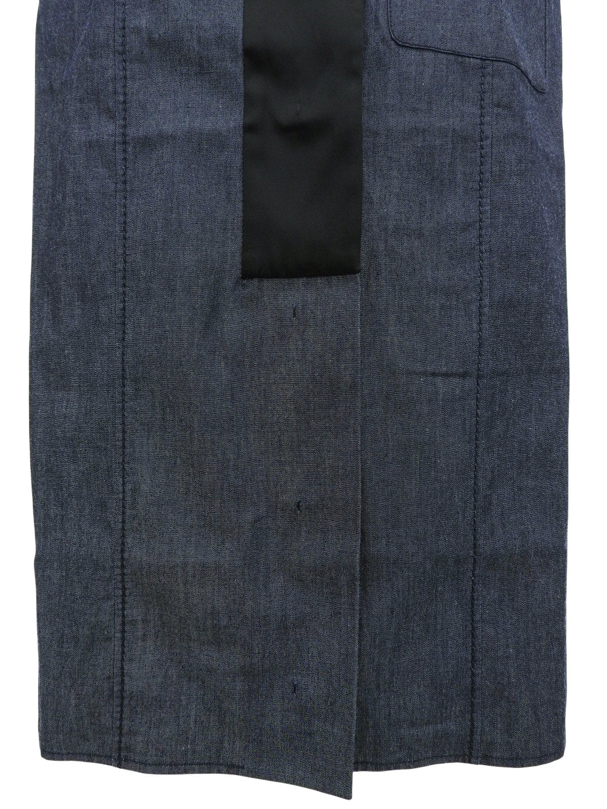 デニムロゴノースリーブシャツ インディゴ/ブラック