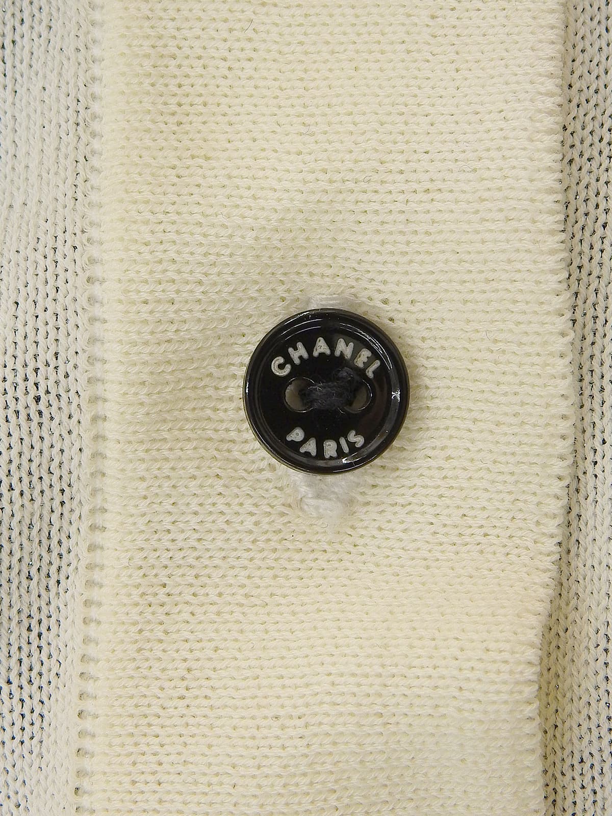2007 Two-tone Logo Button Frill Dress in Black/White