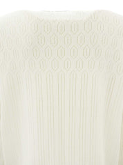 コットンロゴボタンラインカーディガン ホワイト/ネイビー