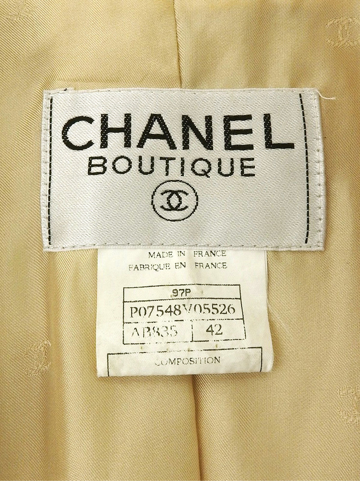 1997年製 ウールロゴボタンジャケット ベージュ