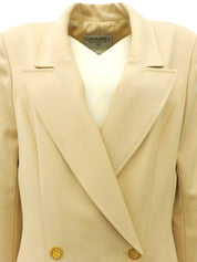 1997年製 ウールロゴボタンジャケット ベージュ