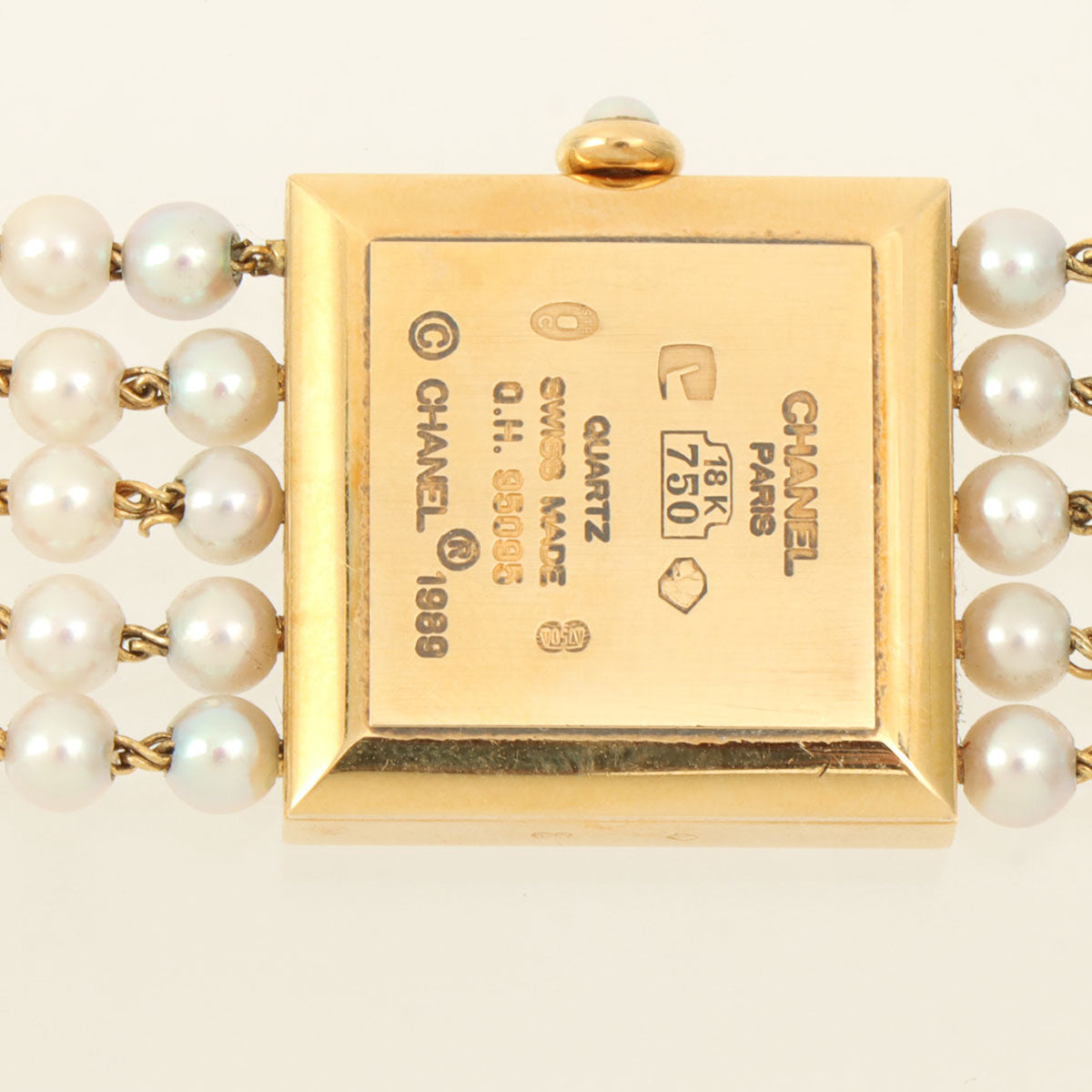 18Kマドモアゼルウォッチ 22mm H0007 クオーツ ホワイト