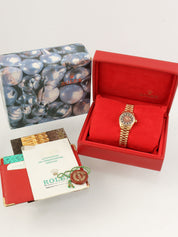 1993年10钻蚝式恒动日历型腕表，金/红