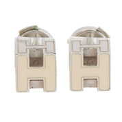 CACHED'OR Ash Pierced Earrings Silver/Ivory