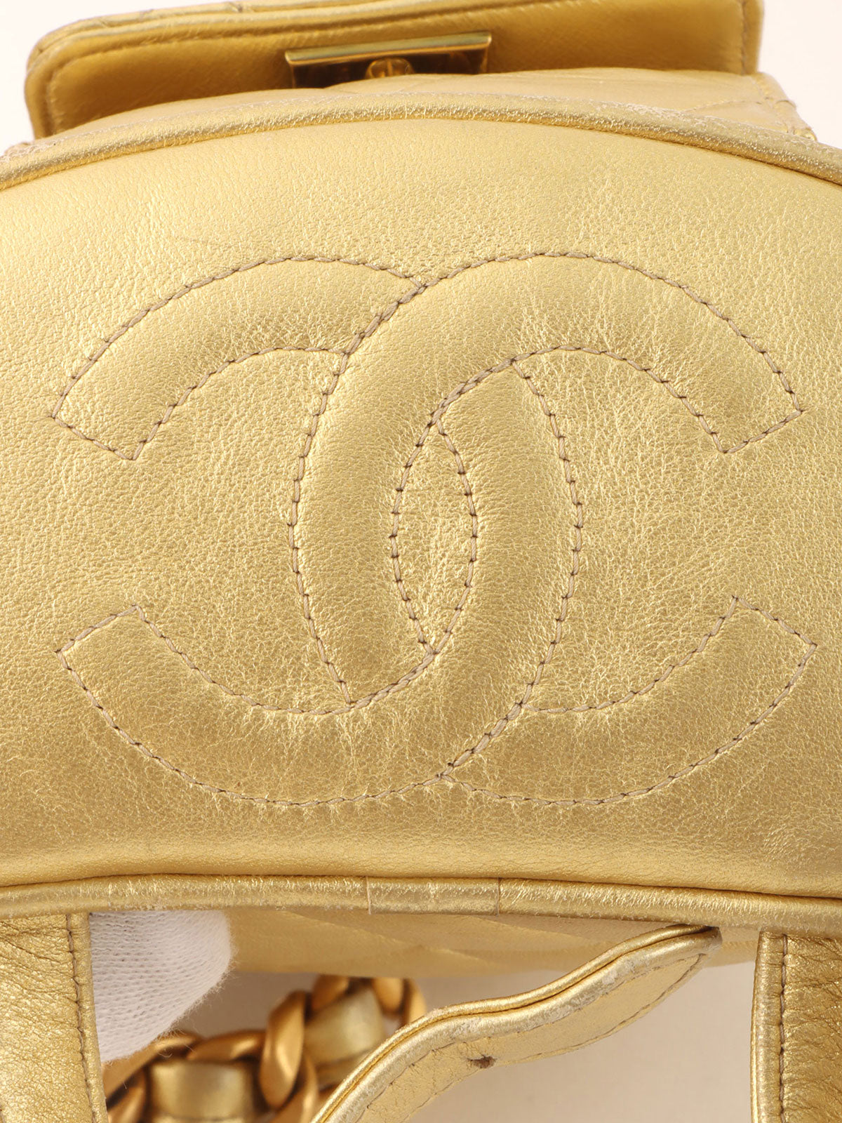 1992 Double CC Turnlock Backpack Mini Gold