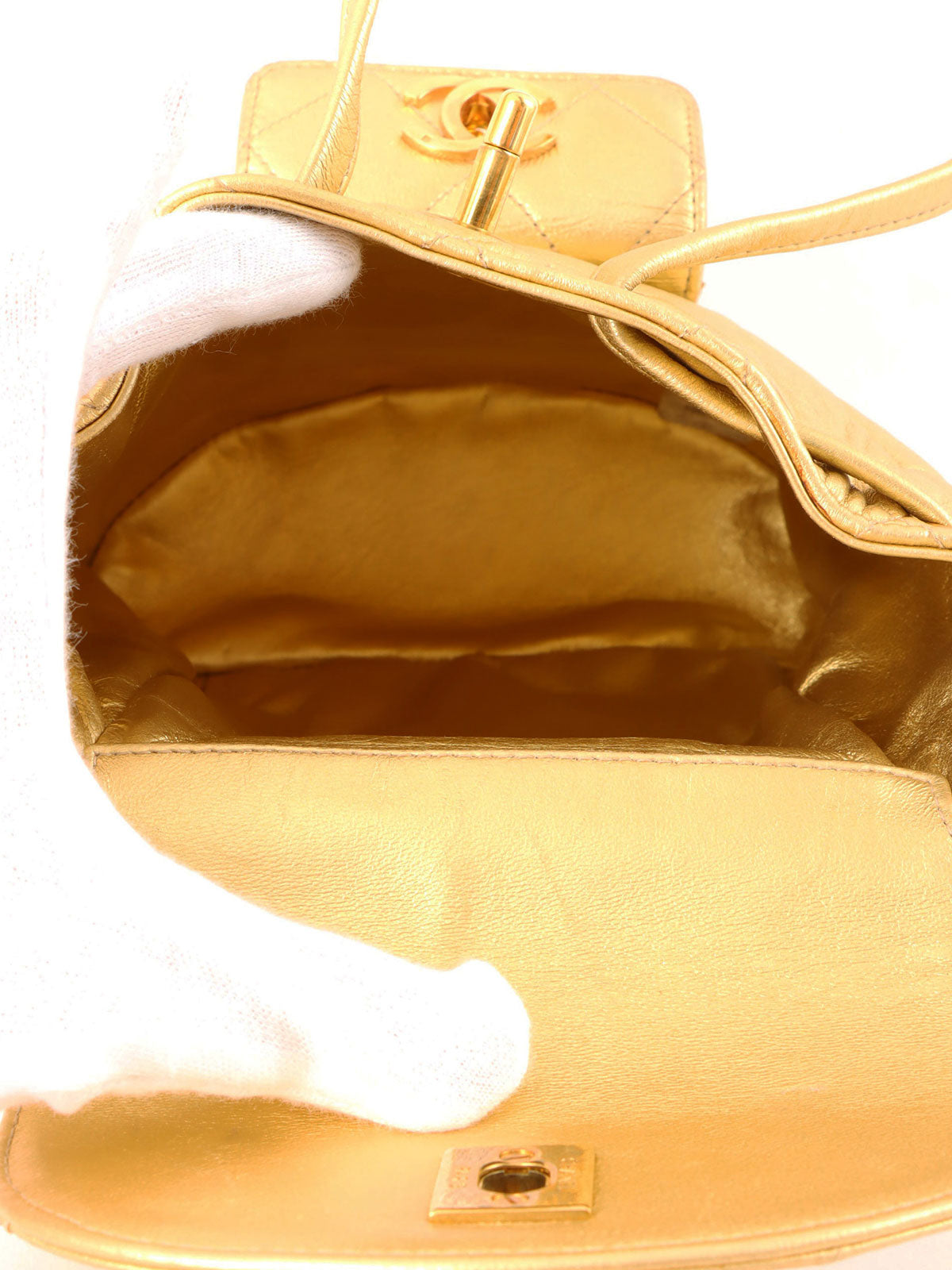 1992 Double CC Turnlock Backpack Mini Gold