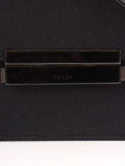 尼龙标志标牌肩背包 黑色