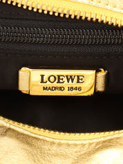 Anagram Embossed Tassel Shoulder Bag  Gold